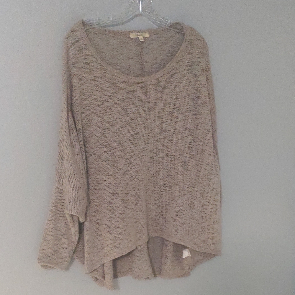 GUC✨ ANDREE BY UNIT women's medium oatmeal gauzy semi-sheer sweater